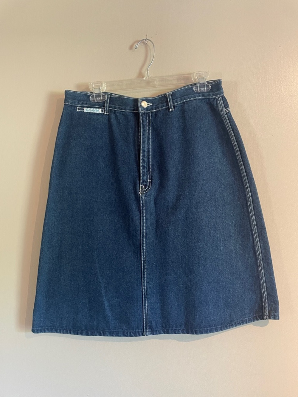 Vintage Gitano Dark Blue Denim A-Line Skirt
